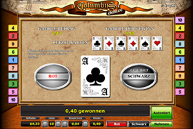 Novoline Spiel Columbus - Gamble-Funktion