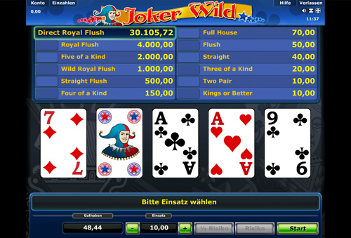Joker Wild mit Jackpot