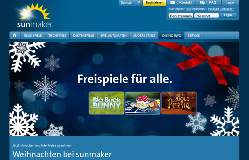 Sunmaker - Weihnachten Freispiele Sunmaker - Weihnachten Freispiele