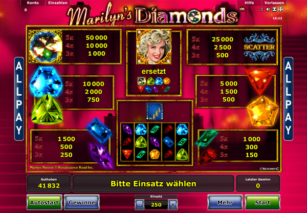 Marilyns Diamonds Slot