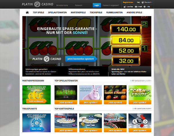 Platin Casino - Merkur Online Spielothek