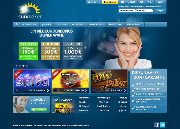 Sunmaker Neukundenbonus