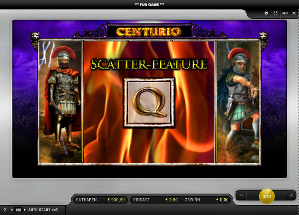 Centurio Spielautomat - Scatter-Feature