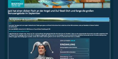 Big Fish: Extra-Bonus beim Platin Casino im September 2025